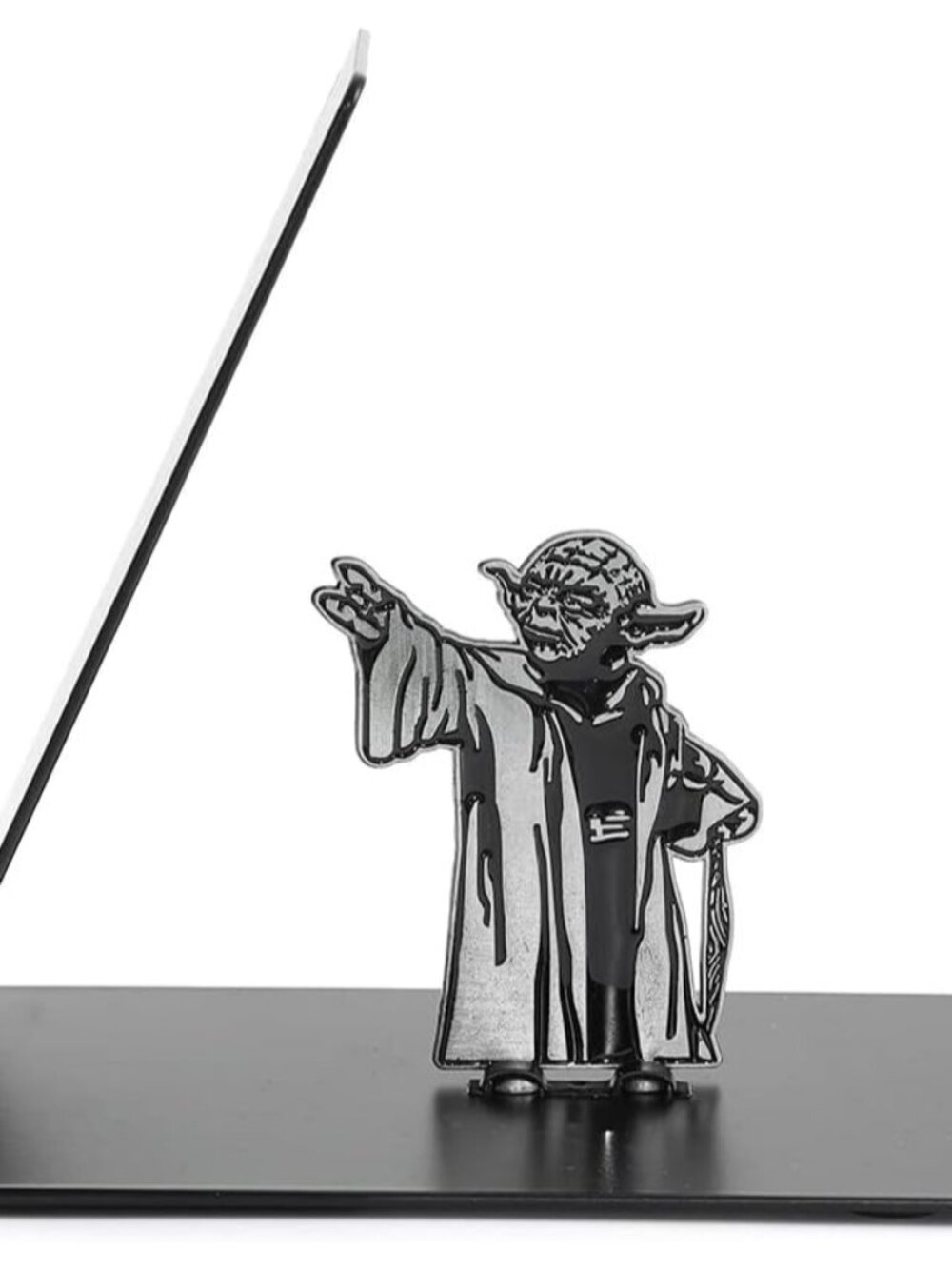 Premium Heavy-Duty Metal Bookend - Black L-Shaped Book End